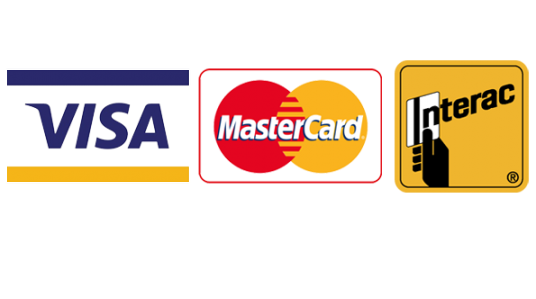 Visa, Mastercard, Interac